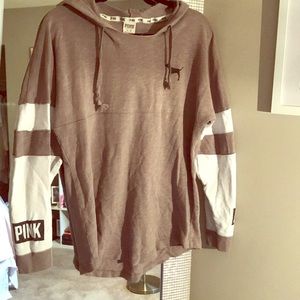PINK Gray Hoodie